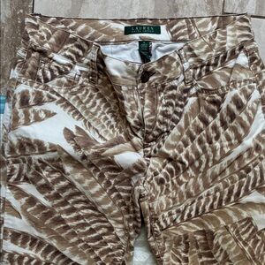 Polo cotton pants leopard print